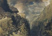 Joseph Mallord William Truner The Battle of For Rock Val d Aouste,Piedmont (mk47) oil